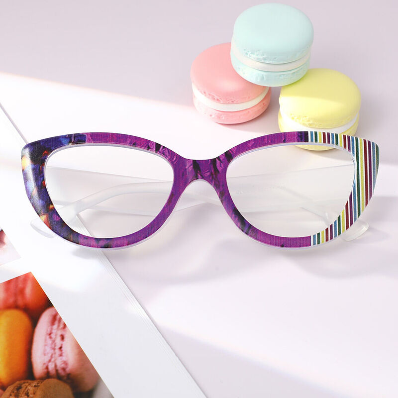 Berry Breeze Cat-eye Glasses