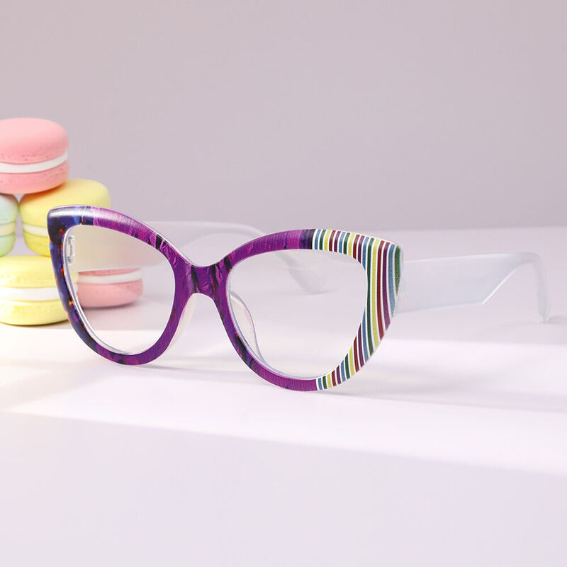 Berry Breeze Cat-eye Glasses